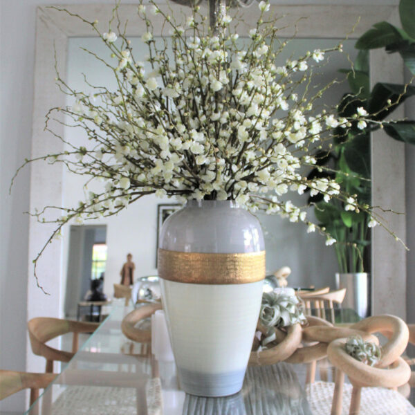 'Goddess' Vase with Cherry Blossom Branches
