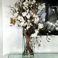 White Magnolia Vase in 20-Inch Tall Modern Home